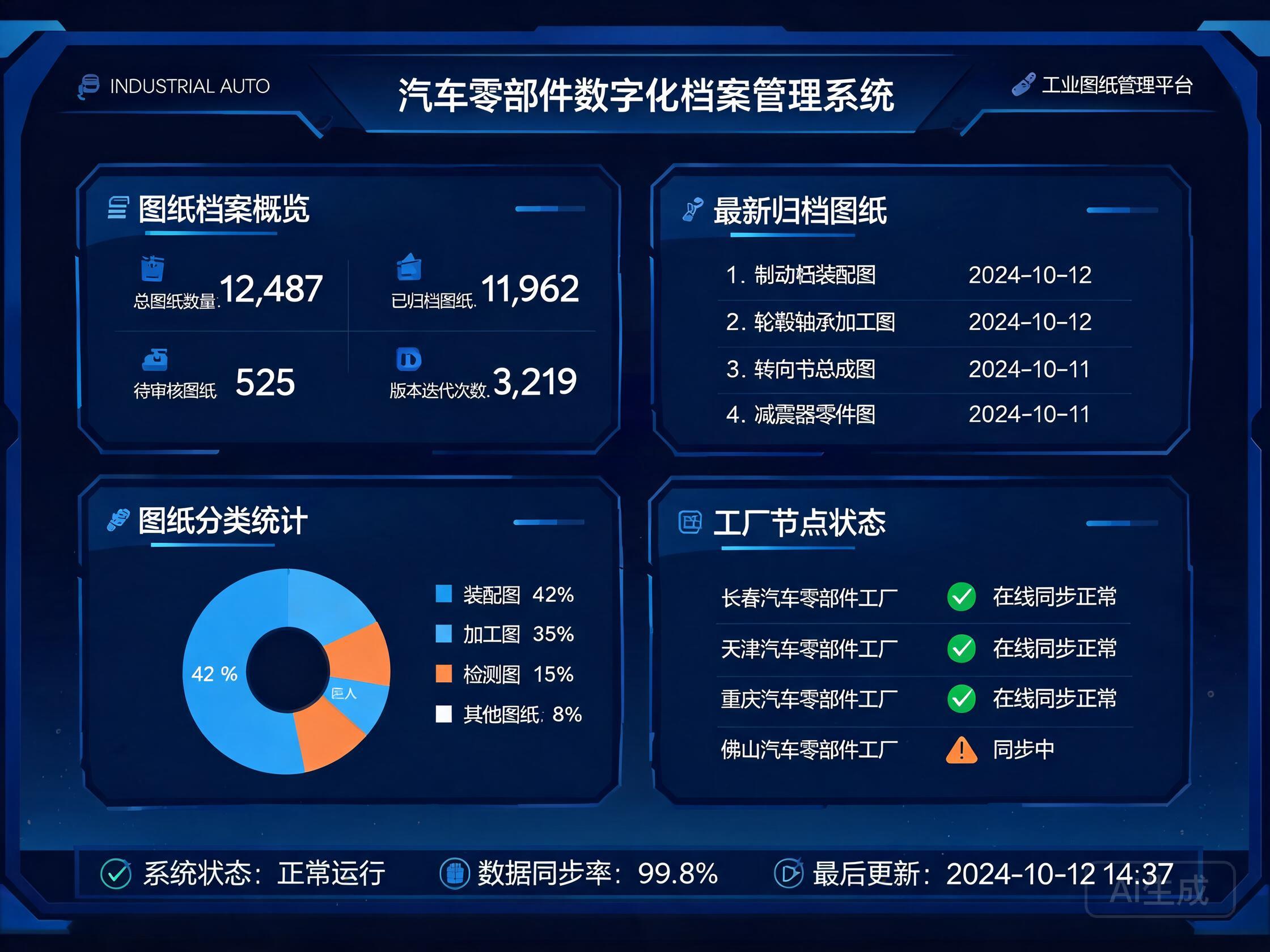 汽车零部件图纸档案数字化